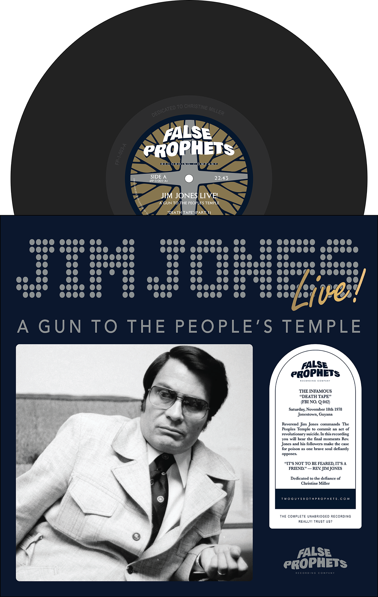 JIM JONES LIVE! A Gun To The People's Temple LP